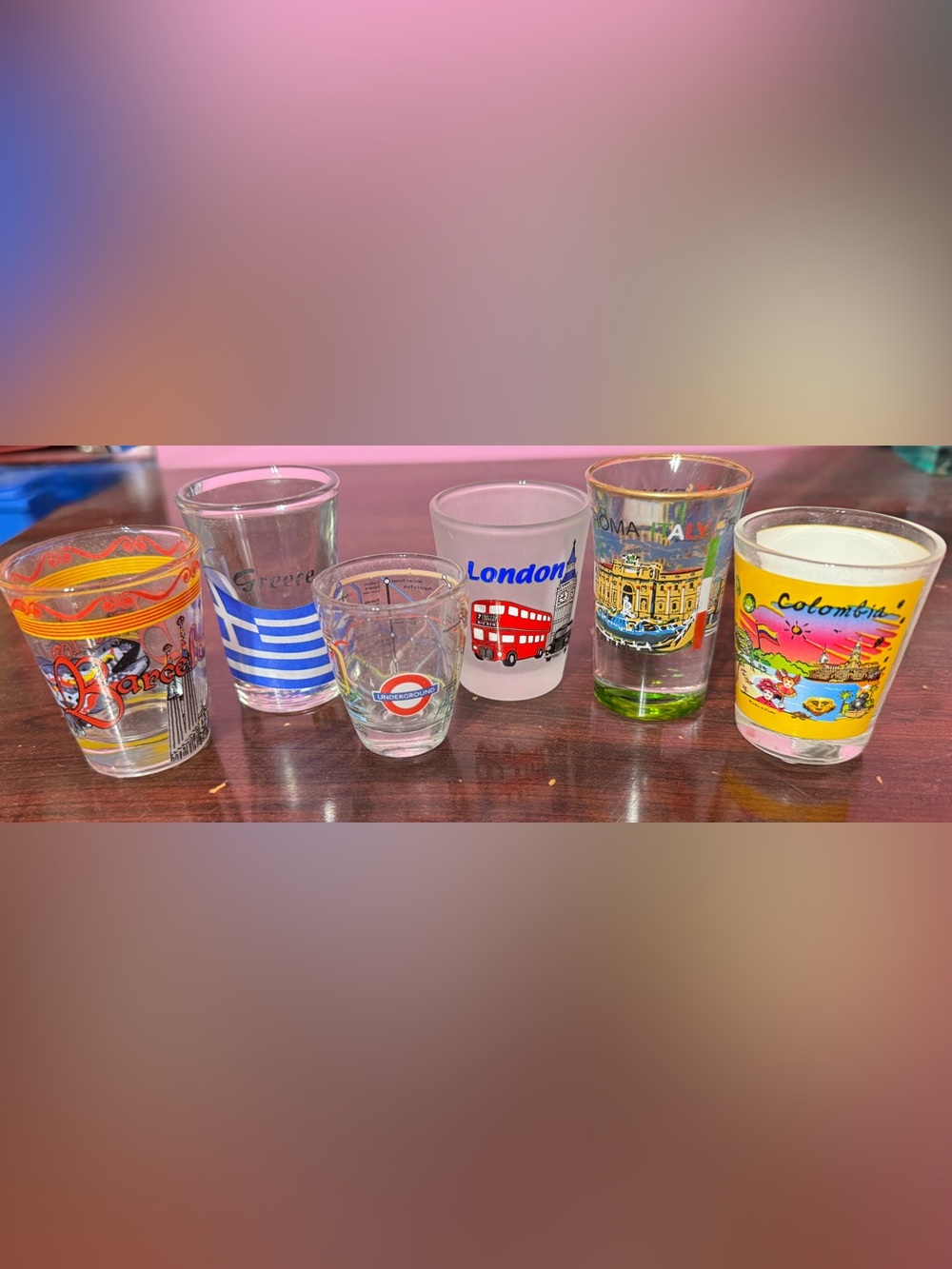6 shots glasses